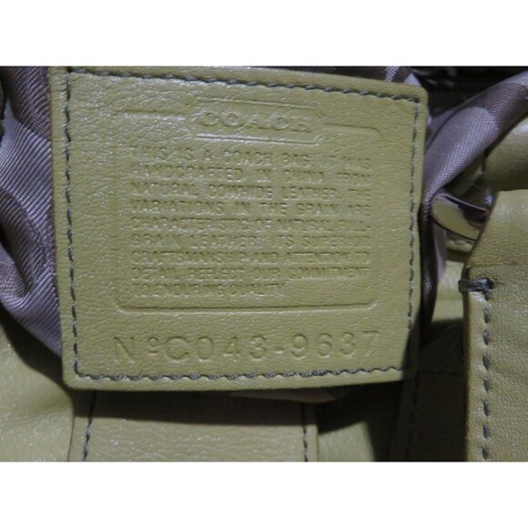 Coach 2004 Soho Canvas & Leather Mini Tote Buckle Front Flap Gorgeous Green! - Picture 7 of 13